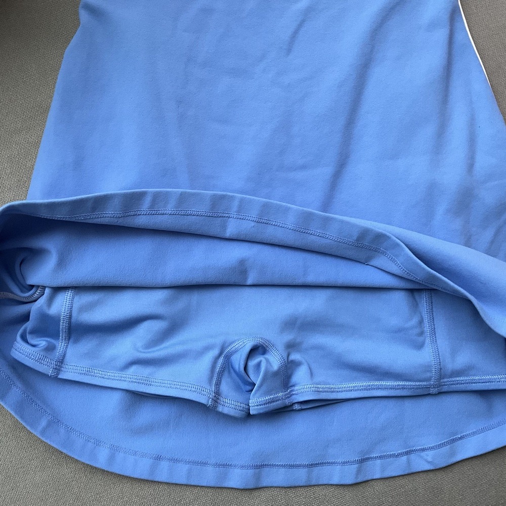 Alo Yoga Airbrush Streamlined Dress Crystal Clear Blue/White Small - Picture 6 of 8